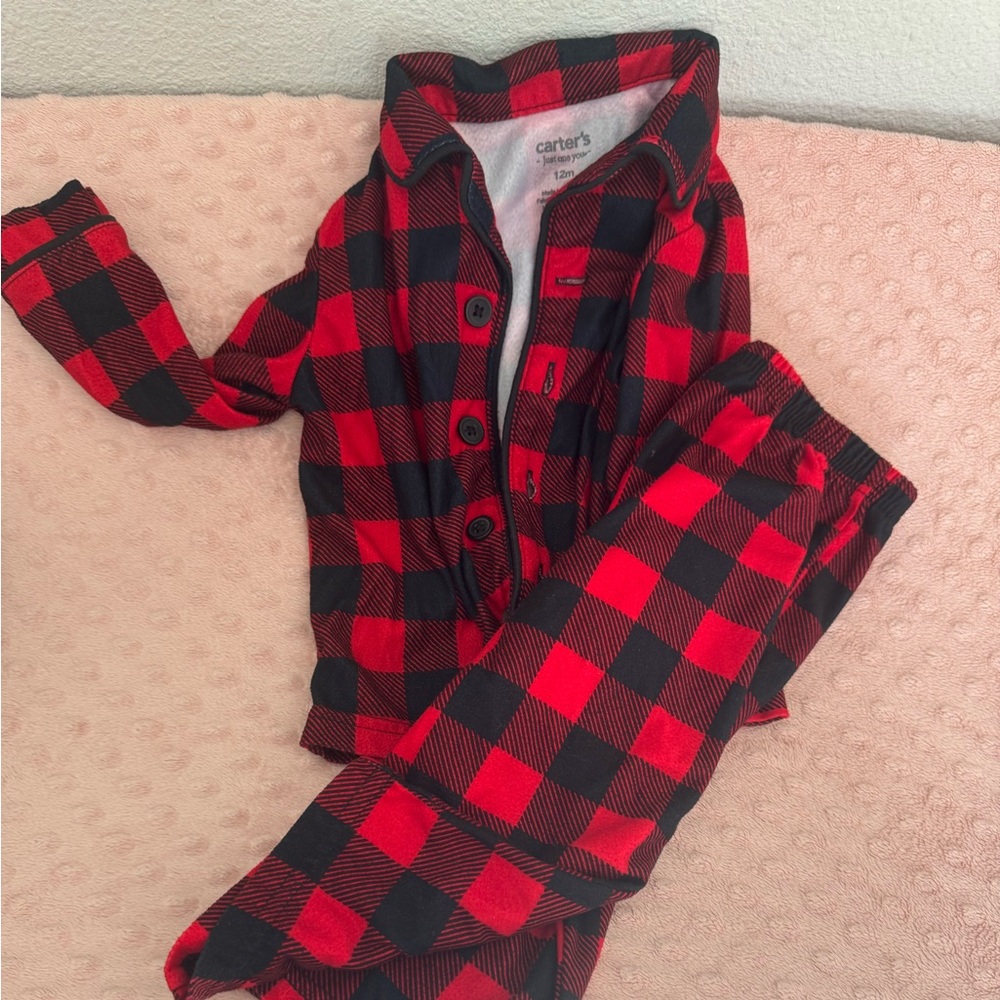 Buffalo plaid children pjs